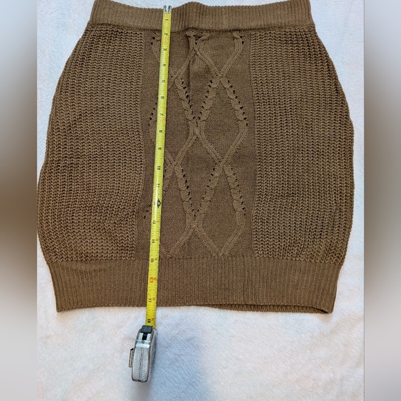 Aster Brown Knit Skirt Size Medium - Picture 3 of 3
